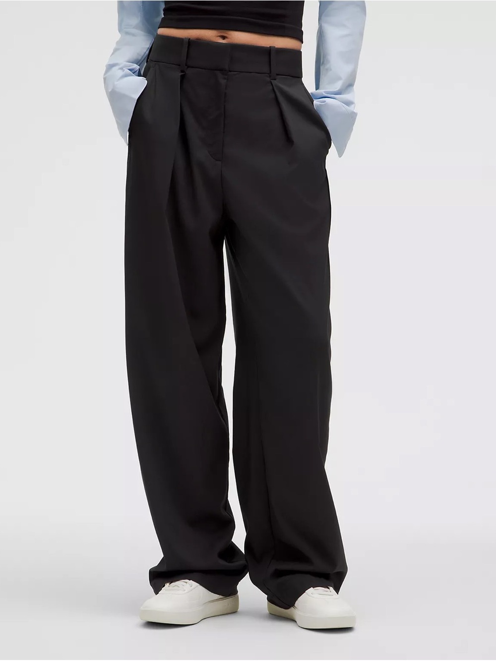 Lululemon pleat front high rise wide leg pants